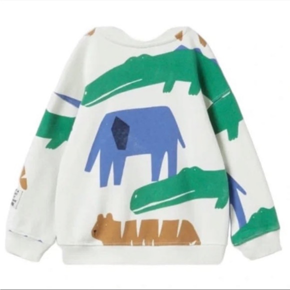 ZARA Kids Multicolored ANIMAL SWEATSHIRT - Picture 3 of 6